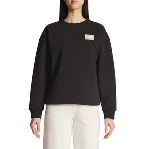 PUMA Ladies' Fleece Crewneck Long Sleeves Sweatshirt, Small, Black, NWT